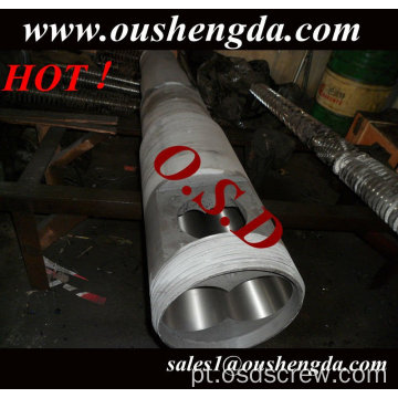 55/110 cilindro extrusor duplo para tubo de pvc